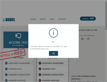 Tablet Screenshot of chat.babel.com